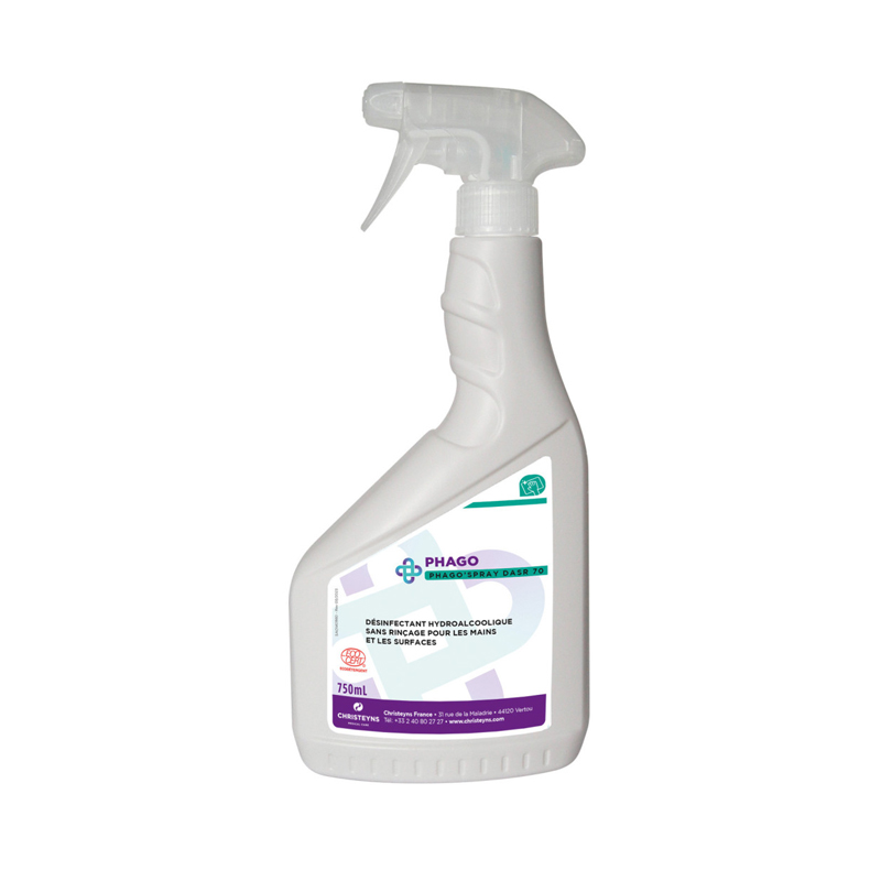 Phagospray dasr 70_flacons spray solution désinfectante hydroalcoolique 750ml