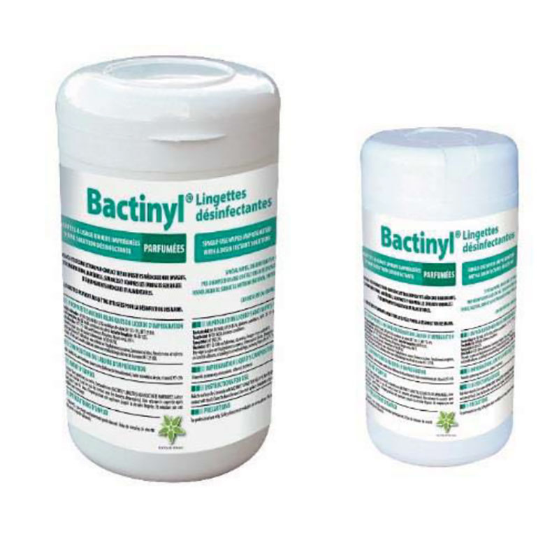 Bactinyl lingettes désinfectantes inodores.