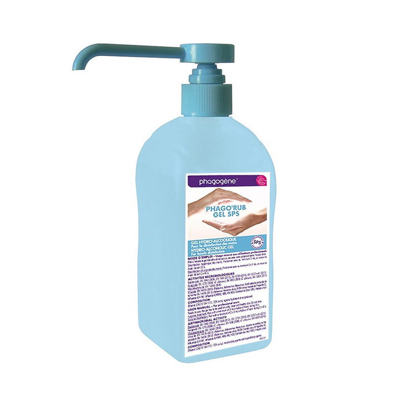 Phagorub gel sps gel hydroalcoolique pour la désinfection des mains par 500 ml