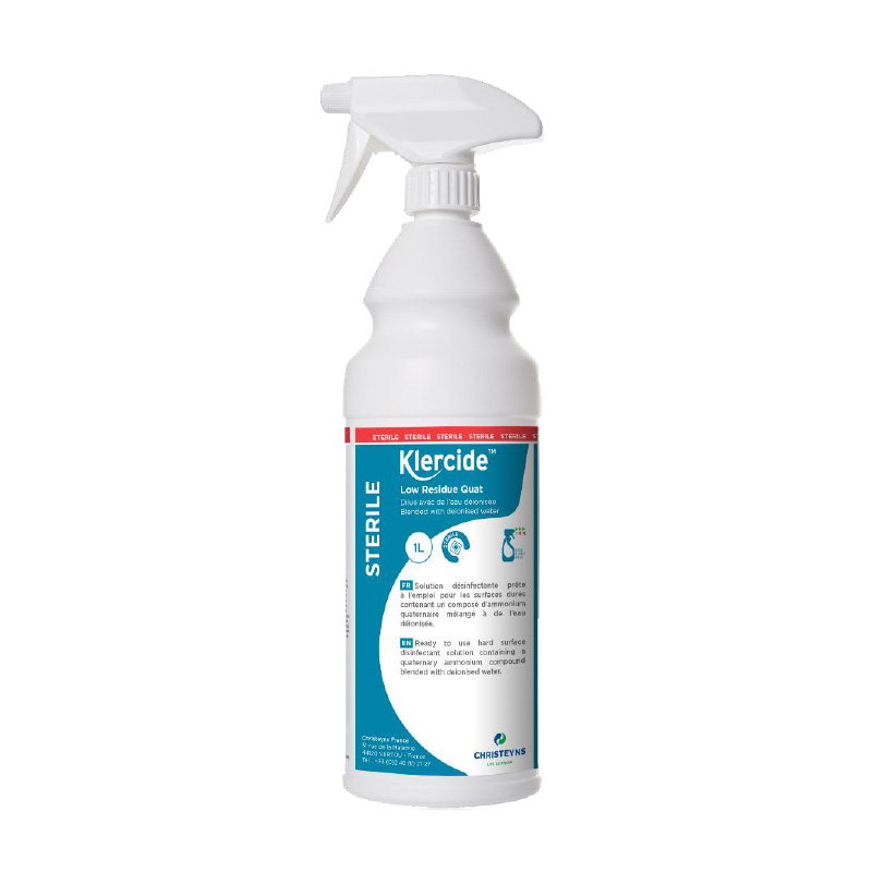 Klercide low residue quat sterile (ex.f) en spray de 1l